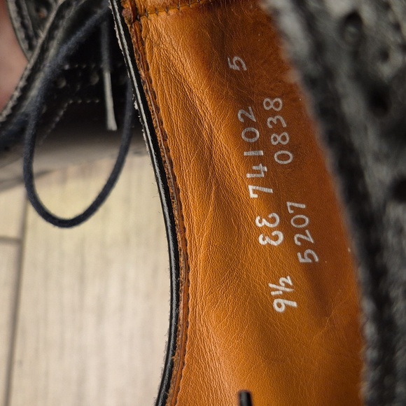 ALLEN EDMONDS Sanford Black Leather Cap Toe Sz‎ 9.5 EE Mens Dress Shoes main image 4